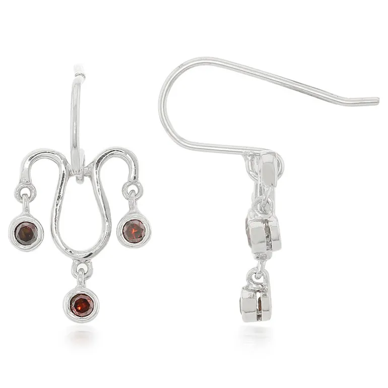 Fancy-Brillant-Silberohrringe