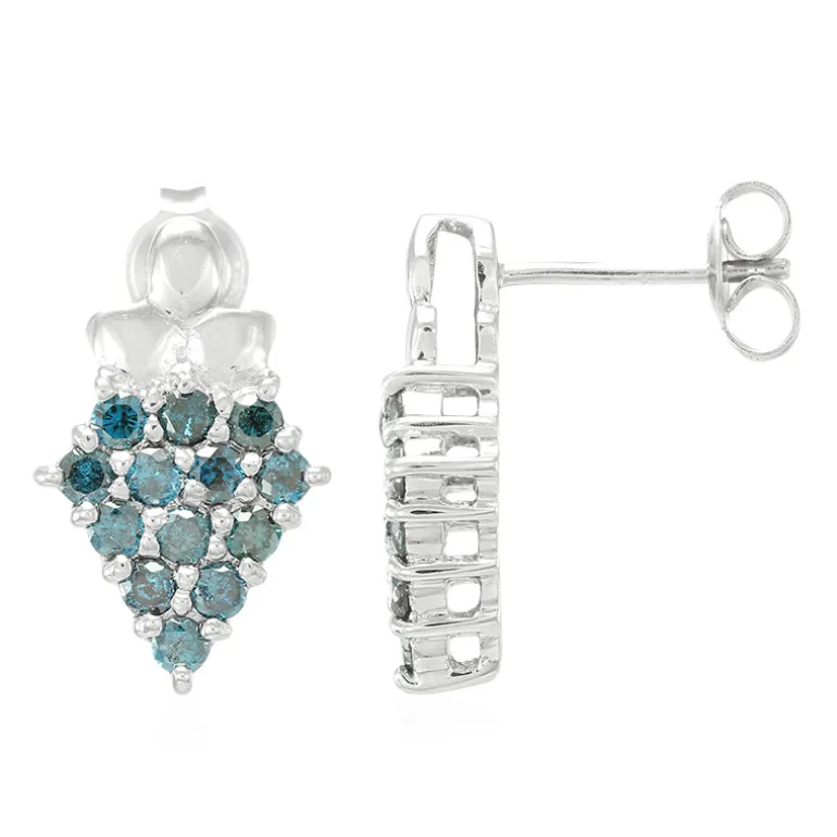 Fancy-Brillant-Silberohrringe