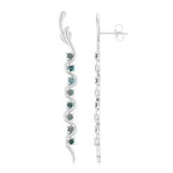 Fancy-Brillant-Silberohrringe