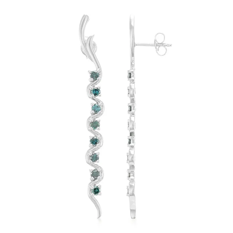 Fancy-Brillant-Silberohrringe