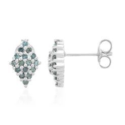 Fancy-Diamant-Silberohrringe