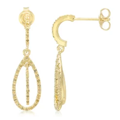 Fancy-Diamant-Silberohrringe