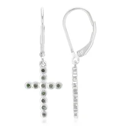 Fancy-Diamant-Silberohrringe