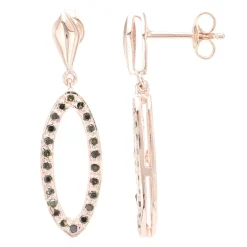 Fancy-Diamant-Silberohrringe