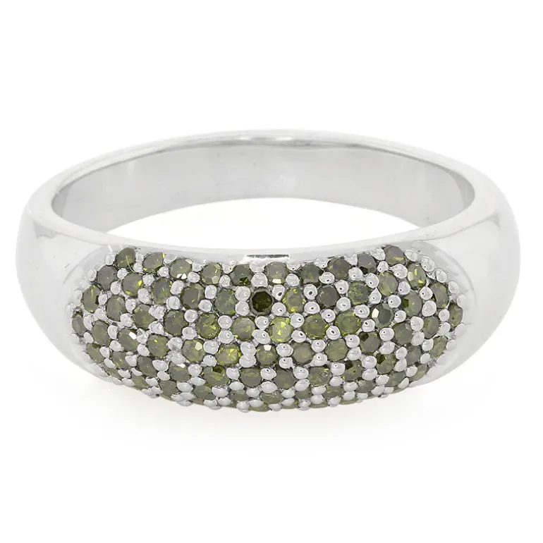 Fancy-Diamant-Silberring