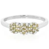 Fancy-Diamant-Silberring