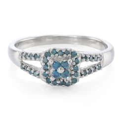 Fancy-Diamant-Silberring