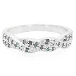 Fancy-Diamant-Silberring