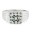 Fancy-Diamant-Silberring