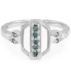 Fancy-Diamant-Silberring