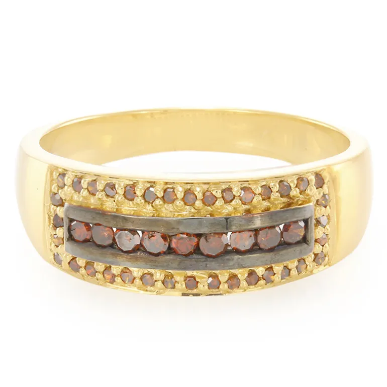 Fancy-Diamant-Silberring