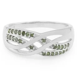 Fancy-Diamant-Silberring