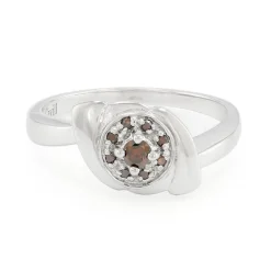 Fancy-Diamant-Silberring