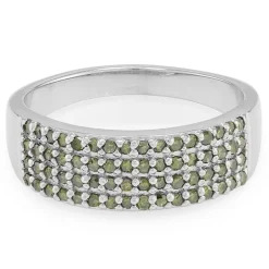 Fancy-Diamant-Silberring