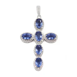 Farbwechsel-Fluorit-Silberanhänger