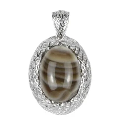 Feuerstein-Silberanhänger