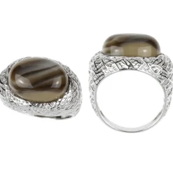 Feuerstein-Silberring