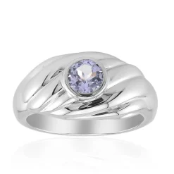 Fliederfarbener Tansanit-Silberring (Pallanova)