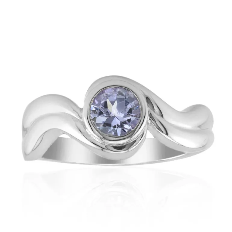 Fliederfarbener Tansanit-Silberring (Pallanova)