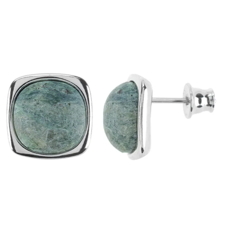 Fuchsit-Silberohrringe