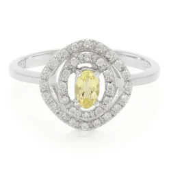 Gelber Apatit-Silberring