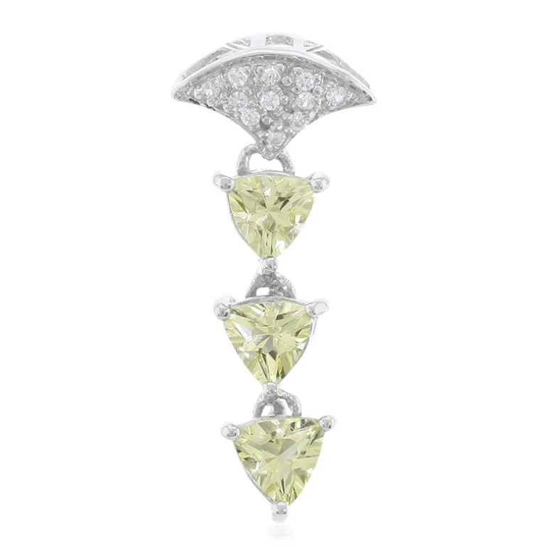 Gelber Beryll-Silberanhänger