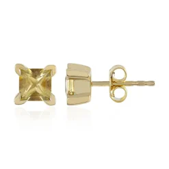 Gelber Beryll-Silberohrringe