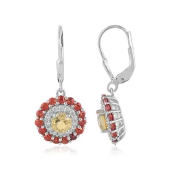 Gelber Beryll-Silberohrringe