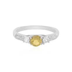 Gelber Beryll-Silberring