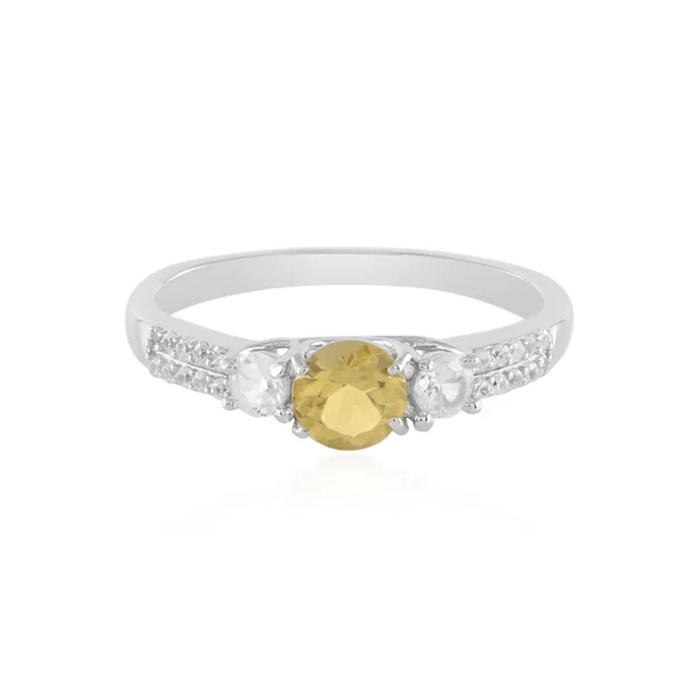 Gelber Beryll-Silberring