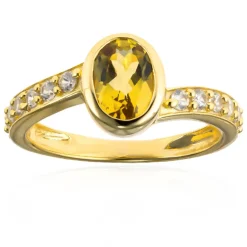 Gelber Beryll-Silberring