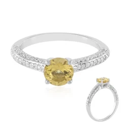 Gelber Beryll-Silberring