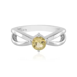 Gelber Beryll-Silberring