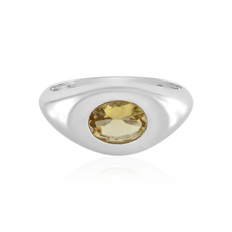 Gelber Beryll-Silberring