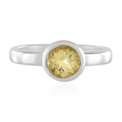 Gelber Beryll-Silberring