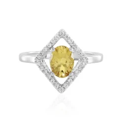 Gelber Beryll-Silberring