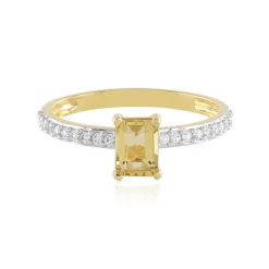 Gelber Beryll-Silberring