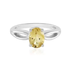 Gelber Beryll-Silberring