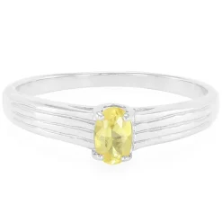 Gelber Beryll-Silberring