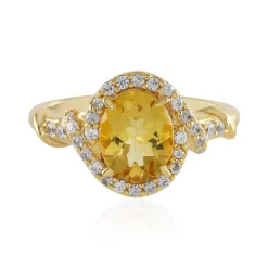 Gelber Beryll-Silberring