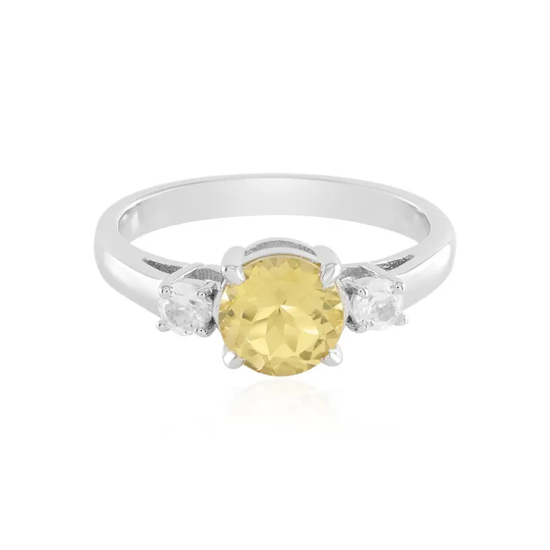 Gelber Beryll-Silberring