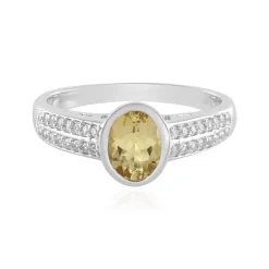 Gelber Beryll-Silberring