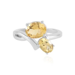 Gelber Beryll-Silberring