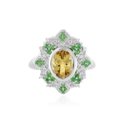 Gelber Beryll-Silberring