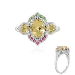 Gelber Beryll-Silberring