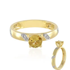 Gelber Beryll-Silberring