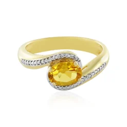 Gelber Beryll-Silberring