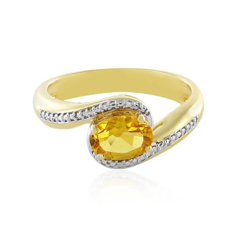 Gelber Beryll-Silberring