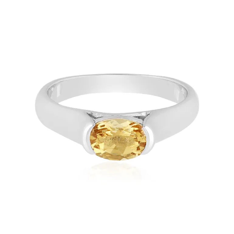 Gelber Beryll-Silberring