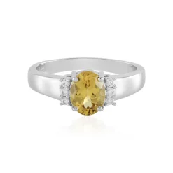 Gelber Beryll-Silberring